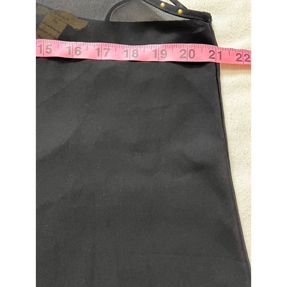 Finesse Black Sheer Studded Strappy Tank Zipper 2XL  Stylish Office Party Dressy - Picture 10 of 16